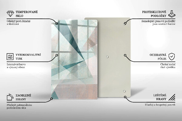 Tagliere in vetro Astrazione tagliente