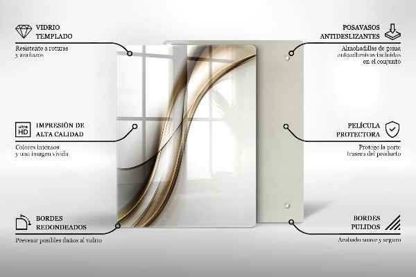 Tagliere in vetro Modello di frecce Boho