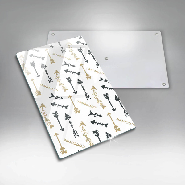 Tagliere in vetro Modello di frecce Boho