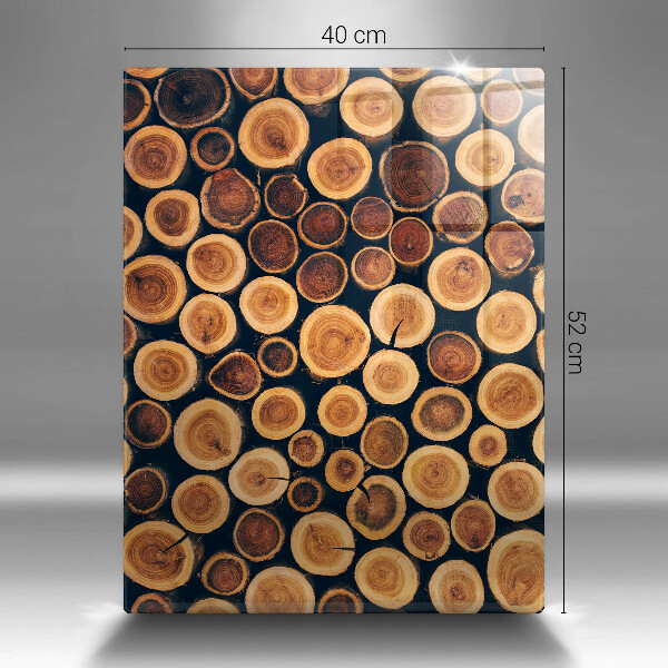 Tagliere in vetro Ceppi di alberi in legno