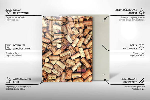 Tagliere in vetro Cucchiai con spezie
