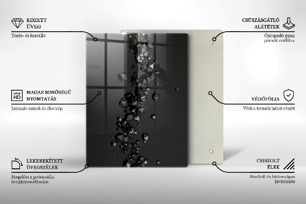 Tagliere in vetro Modello senza giunture di figure geometriche