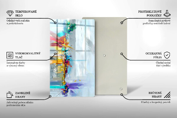 Tagliere in vetro Astrazione dipinta
