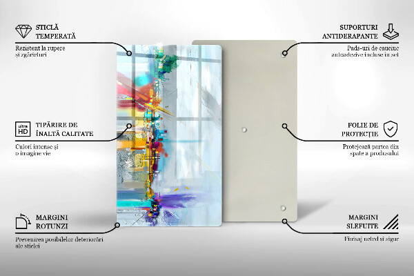 Tagliere in vetro Astrazione dipinta
