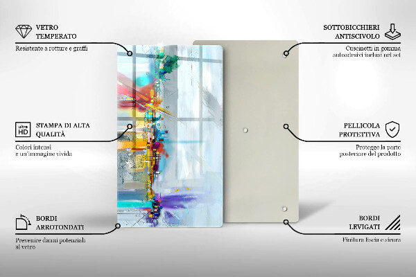Tagliere in vetro Astrazione dipinta