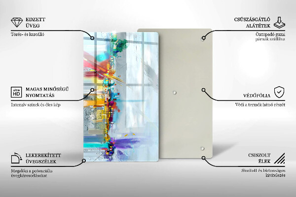 Tagliere in vetro Astrazione dipinta