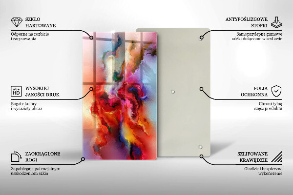 Tagliere in vetro Astrazione fumosa