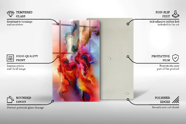 Tagliere in vetro Astrazione fumosa