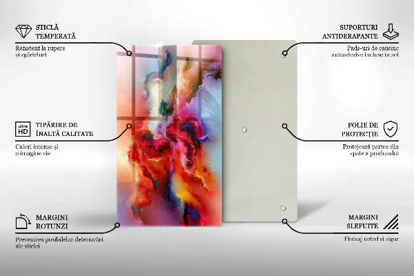 Tagliere in vetro Astrazione fumosa