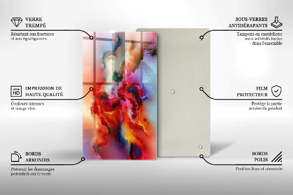 Tagliere in vetro Astrazione fumosa