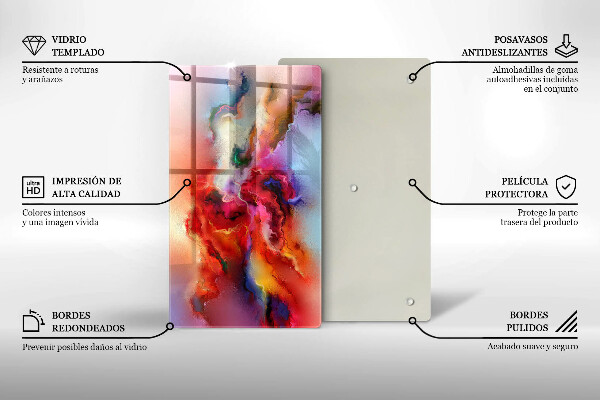 Tagliere in vetro Astrazione fumosa