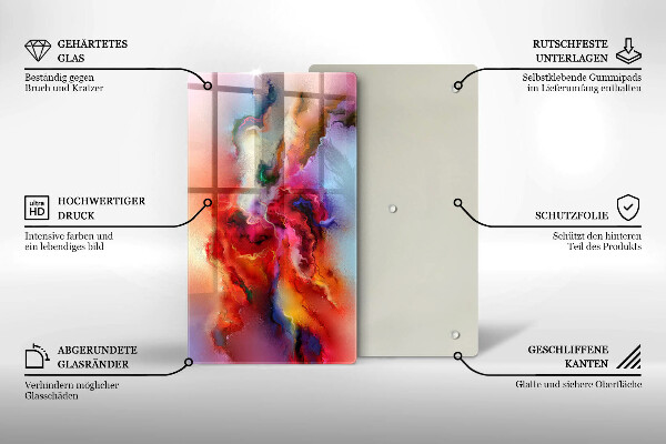 Tagliere in vetro Astrazione fumosa