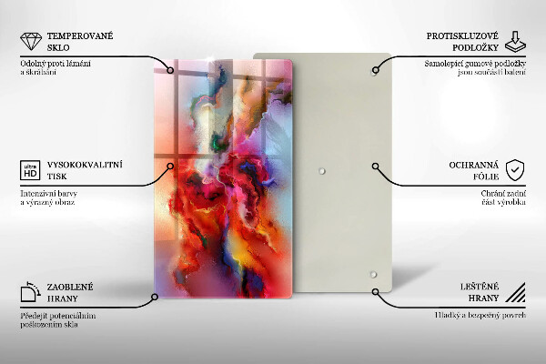 Tagliere in vetro Astrazione fumosa