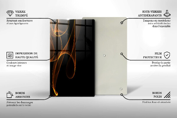 Tagliere in vetro Linee astratte