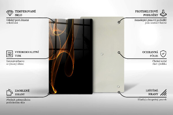 Tagliere in vetro Linee astratte