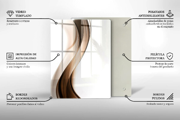 Tagliere in vetro Linee astratte