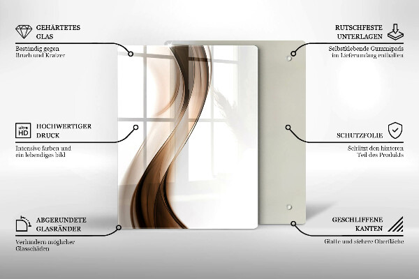 Tagliere in vetro Linee astratte