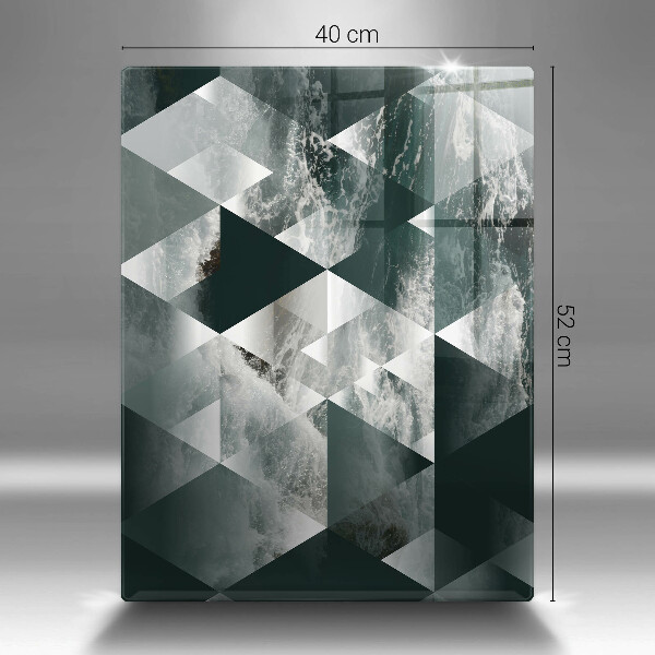 Tagliere in vetro Triangoli e acqua