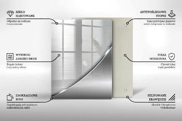 Tagliere in vetro Triangoli e acqua