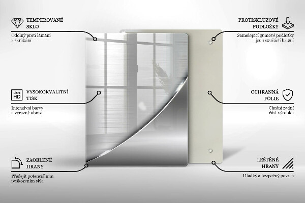 Tagliere in vetro Triangoli e acqua