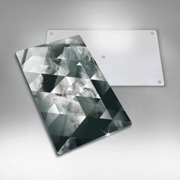 Tagliere in vetro Triangoli e acqua