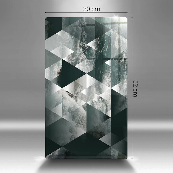 Tagliere in vetro Triangoli e acqua