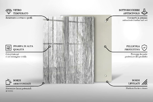 Tagliere in vetro Gocce di rugiada e fiore di rosa