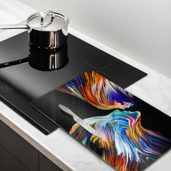 Tagliere in vetro Astrazione del bacio