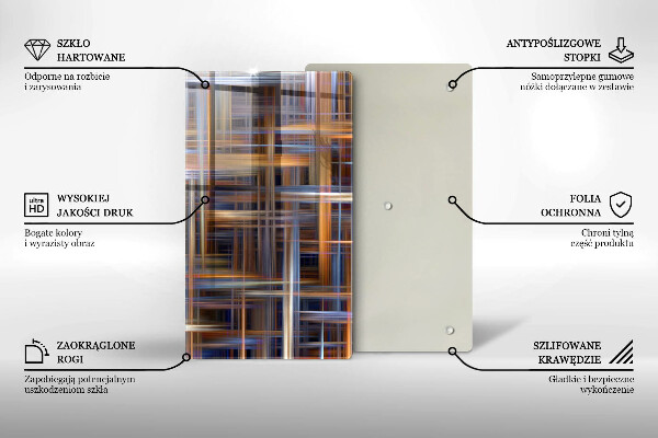 Tagliere in vetro Linee di pittura astratte