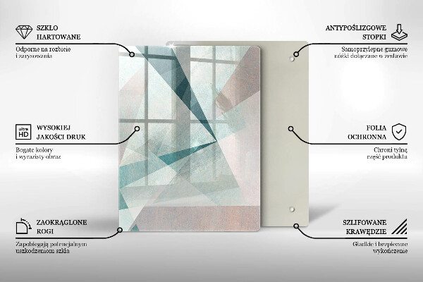 Tagliere in vetro Linee di pittura astratte