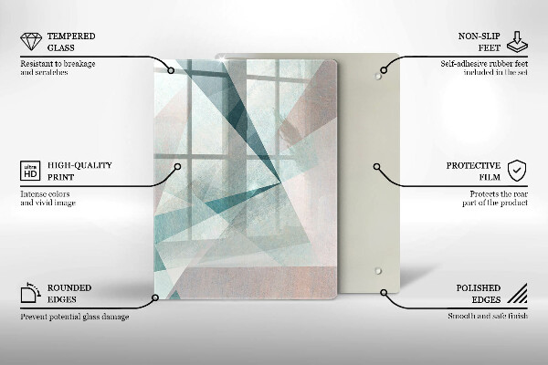 Tagliere in vetro Linee di pittura astratte