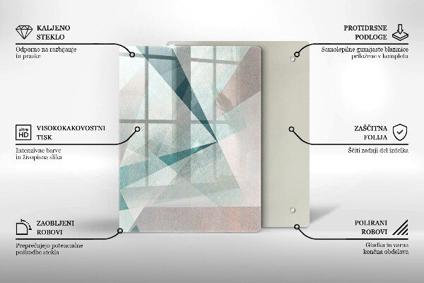 Tagliere in vetro Linee di pittura astratte