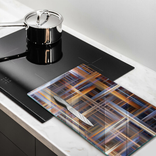 Tagliere in vetro Linee di pittura astratte