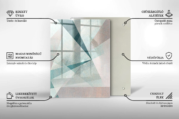 Tagliere in vetro Linee di pittura astratte