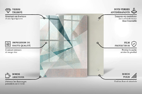 Tagliere in vetro Linee di pittura astratte