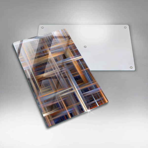 Tagliere in vetro Linee di pittura astratte