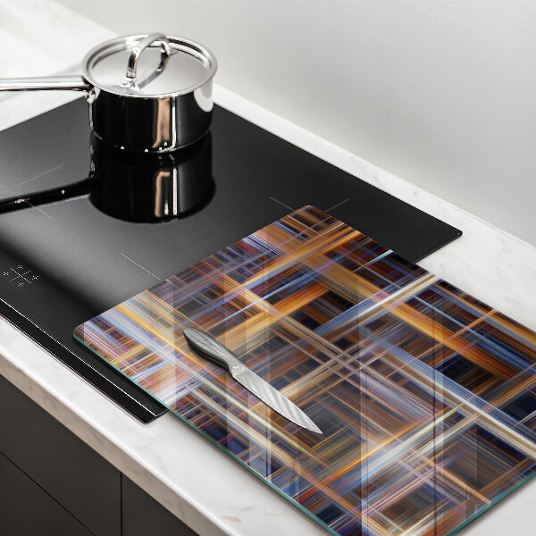 Tagliere in vetro Linee di pittura astratte