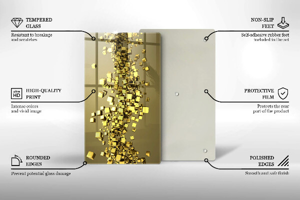 Tagliere in vetro Geometria astratta 3D