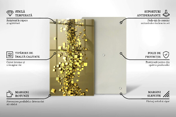 Tagliere in vetro Geometria astratta 3D