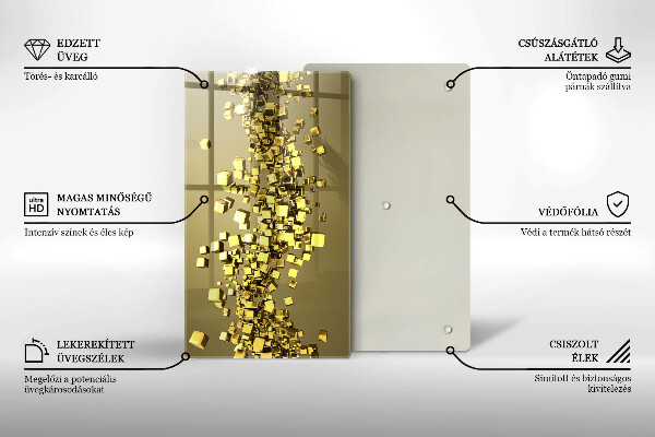 Tagliere in vetro Geometria astratta 3D