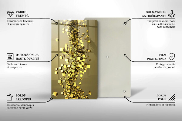 Tagliere in vetro Geometria astratta 3D