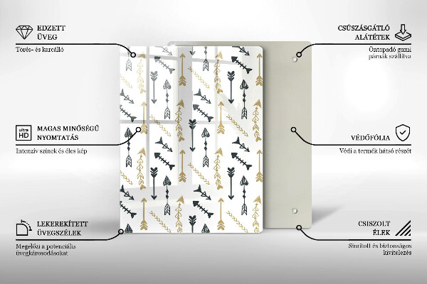 Tagliere in vetro Cerchi colorati