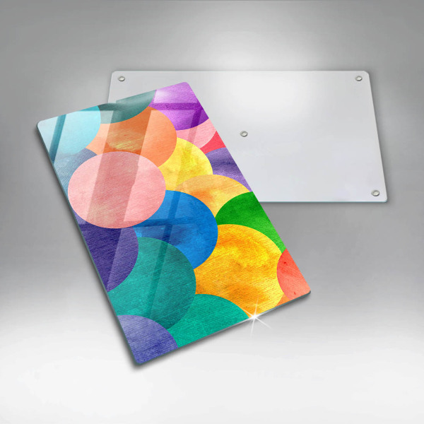 Tagliere in vetro Cerchi colorati