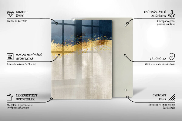 Tagliere in vetro Astrazione dell'oro