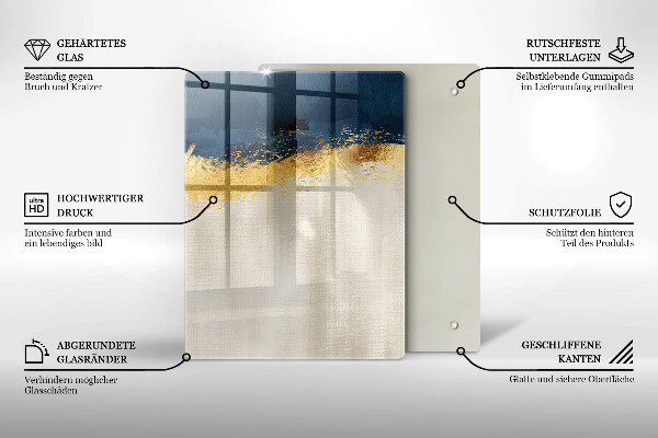 Tagliere in vetro Astrazione dell'oro