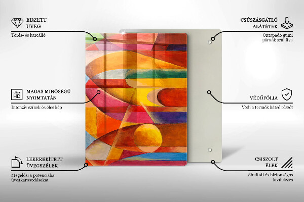 Tagliere in vetro Trama di pietra
