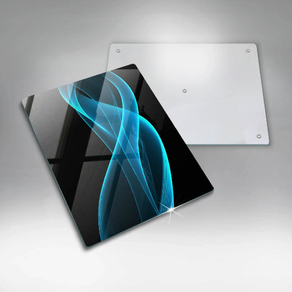 Tagliere in vetro Astrazione blu