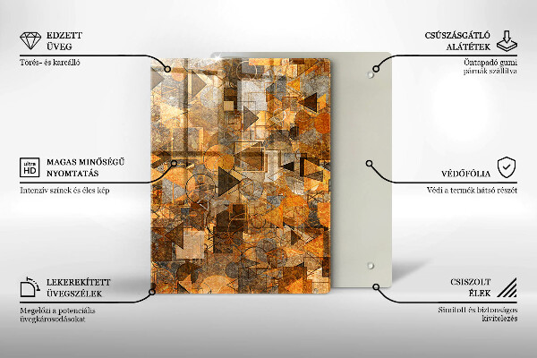 Tagliere in vetro Gocce d'acqua