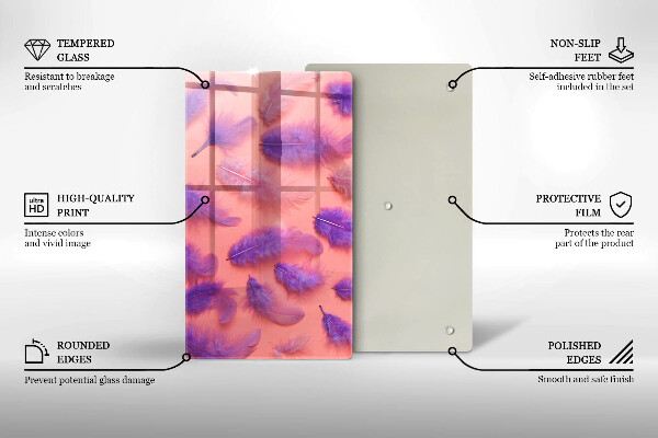 Tagliere in vetro Piume soffici