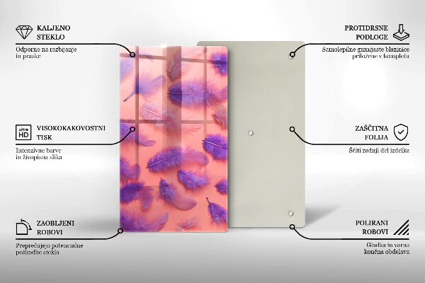 Tagliere in vetro Piume soffici